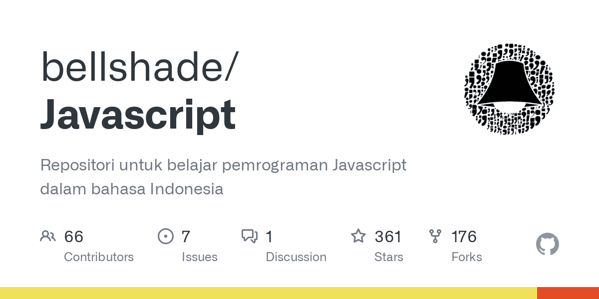Gambar open graph github dari repositor https://github.com/bellshade/Javascript