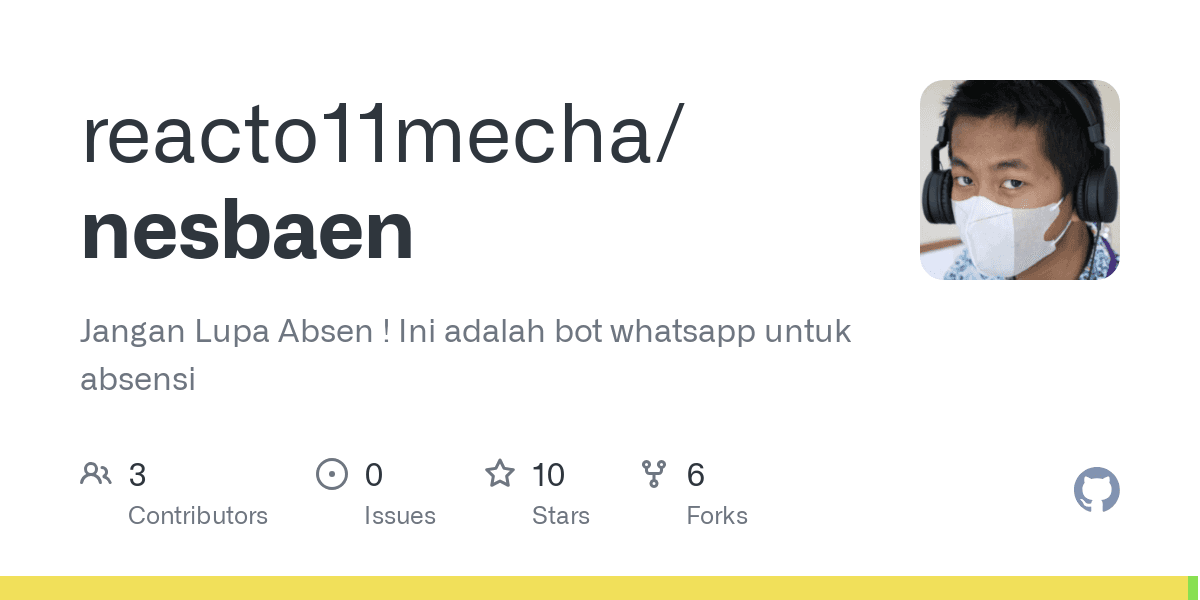 Gambar open graph github dari repositor https://github.com/reacto11mecha/nesbaen