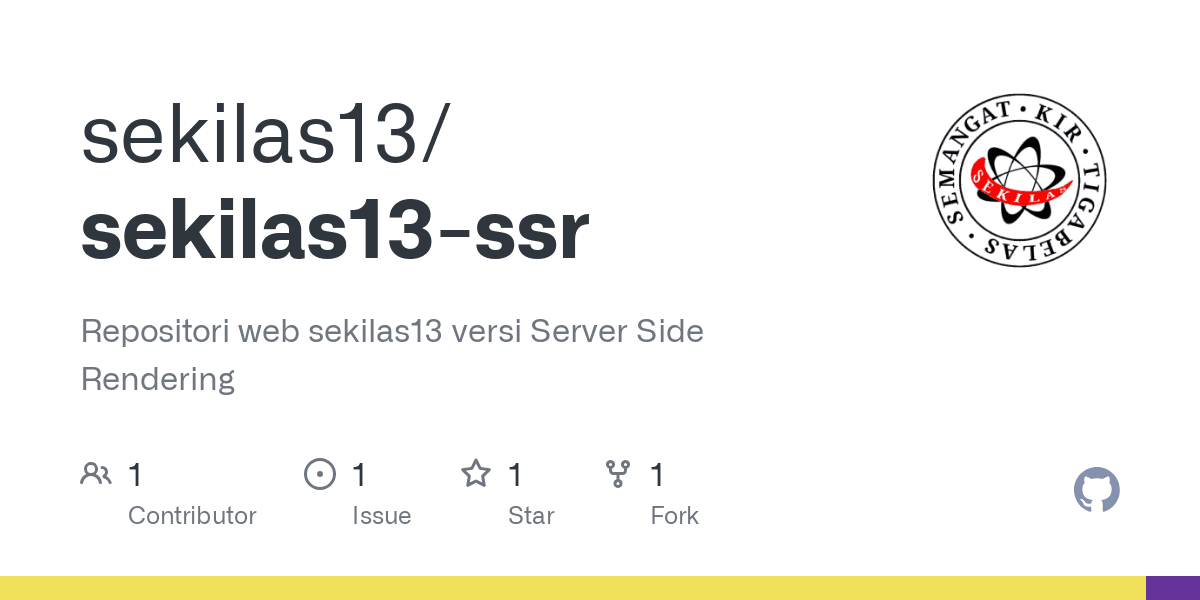 Gambar open graph github dari repositor https://github.com/sekilas13/sekilas13-ssr